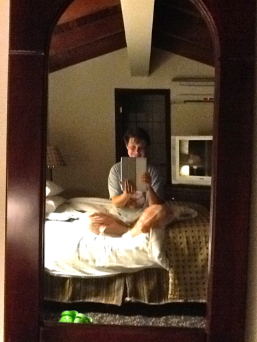 Taking a picture of myself up in the loft before bed. Capture the moment.